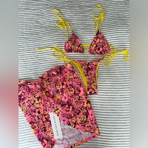 White Fox Boutique Three Piece Bikini Set